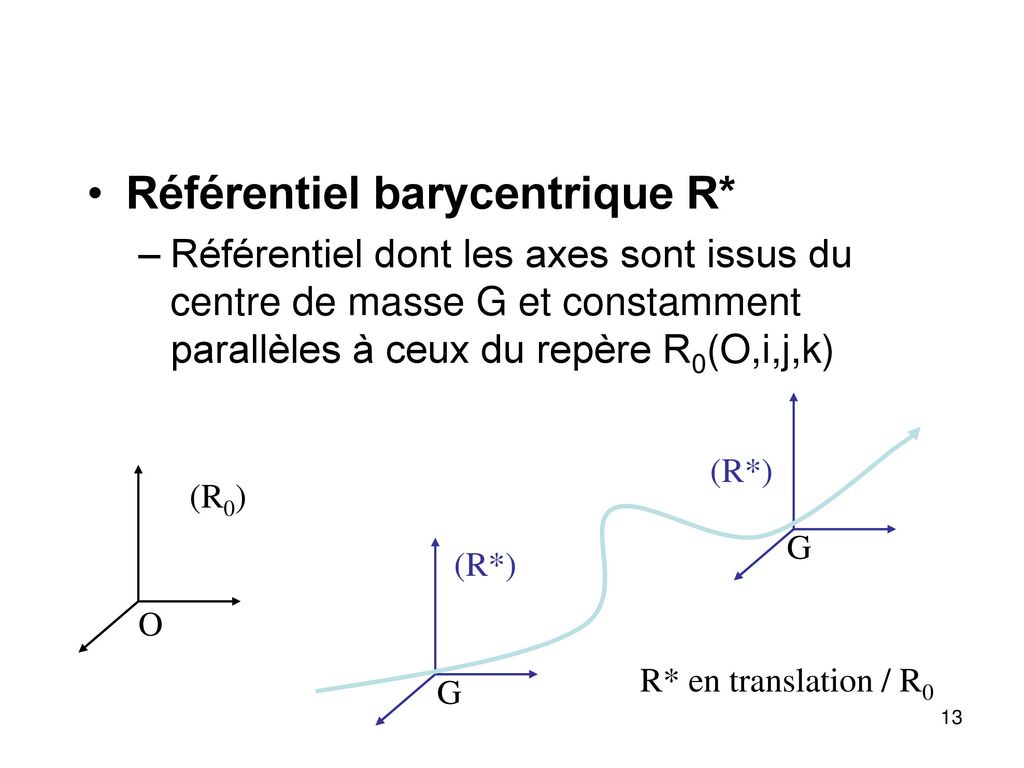 Référentiel barycentrique R*