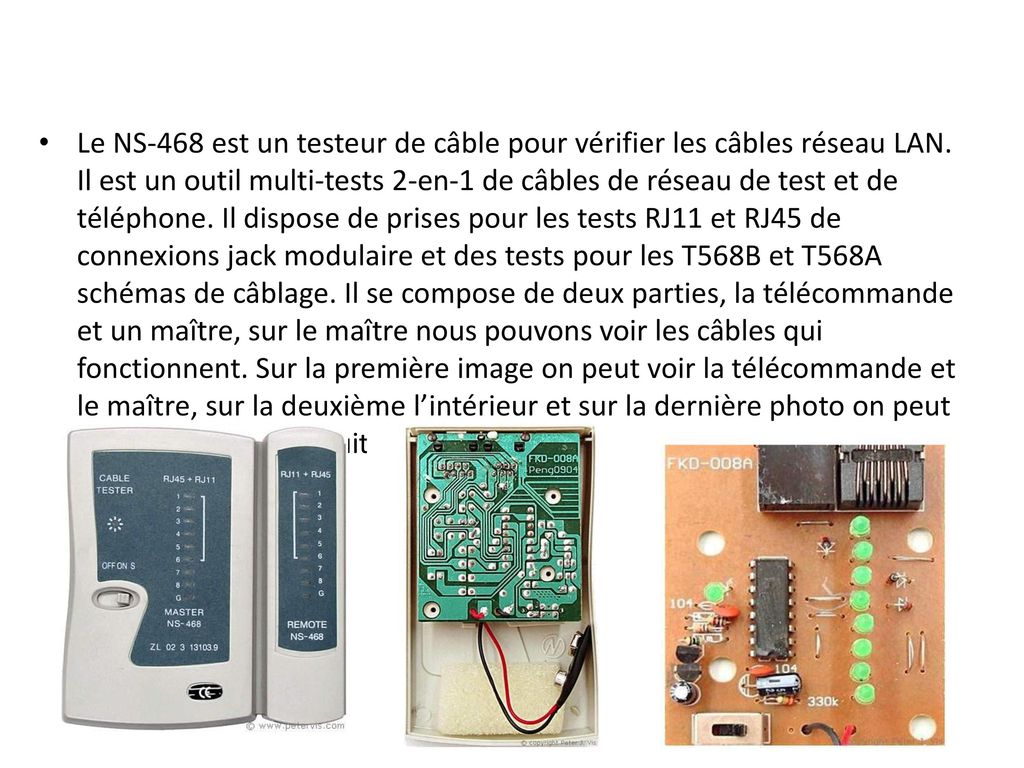Le NS-468 est un testeur de câble pour vérifier les câbles réseau LAN