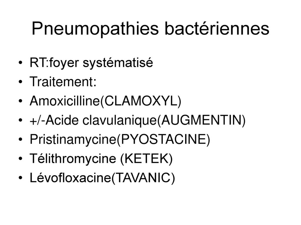 Pneumopathies bactériennes