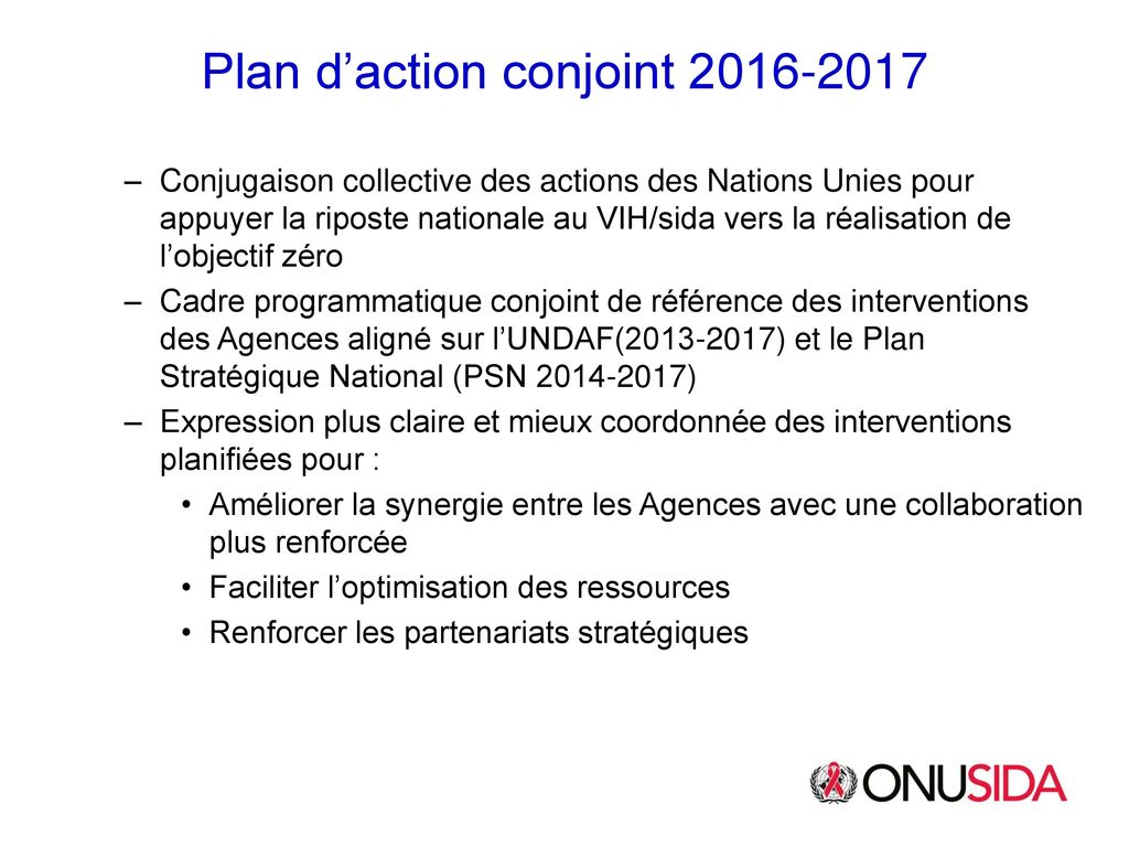 Plan d’action conjoint