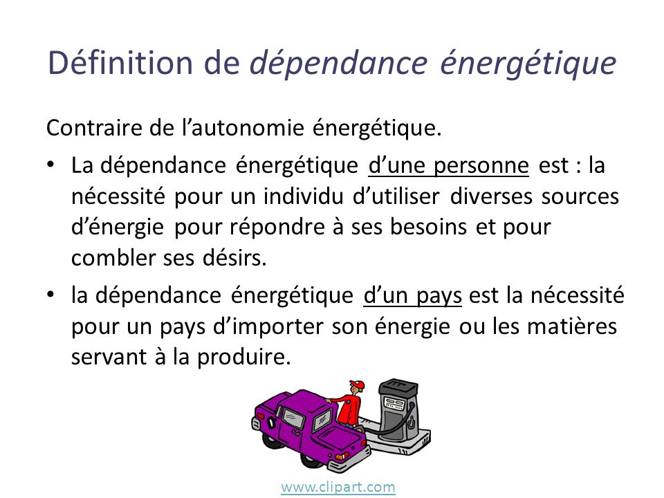Définition de dépendance énergétique