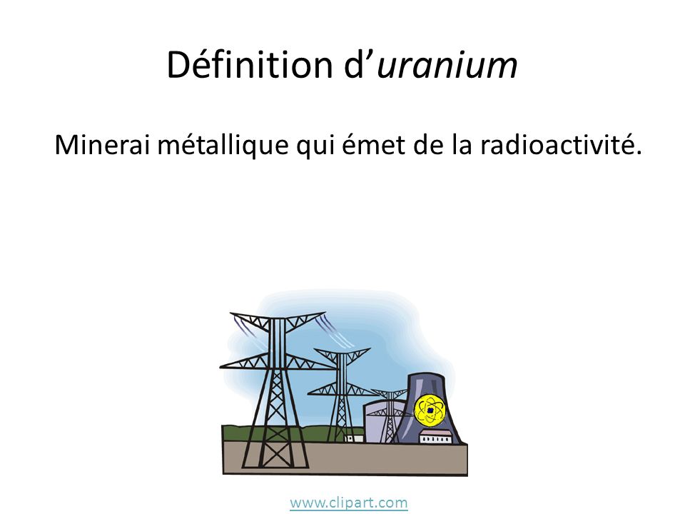 Minerai métallique qui émet de la radioactivité.