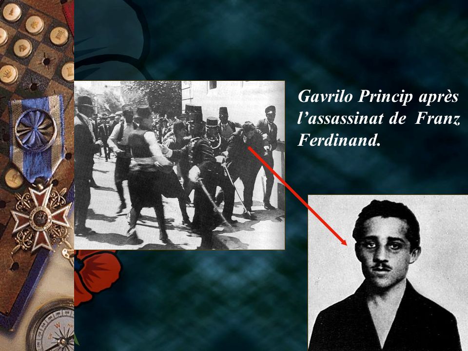 Gavrilo Princip après l’assassinat de Franz Ferdinand.
