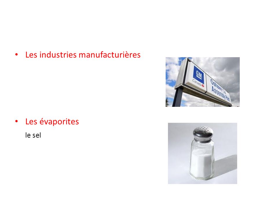 Les industries manufacturières