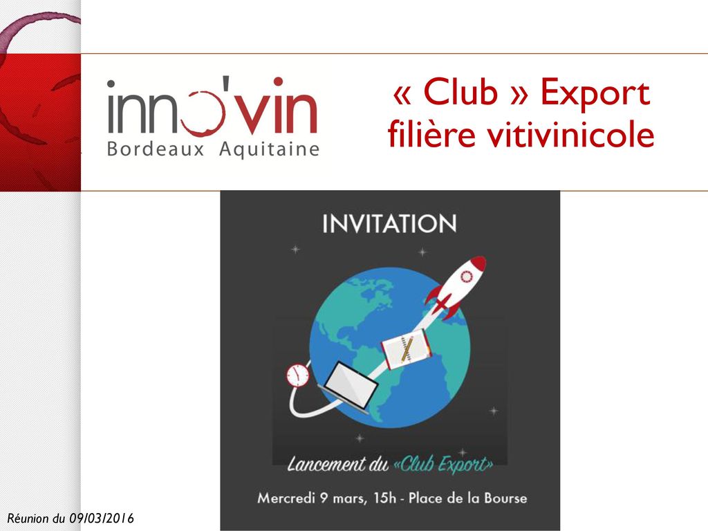 « Club » Export filière vitivinicole