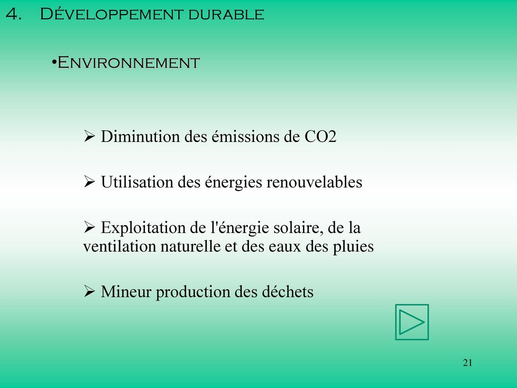 4. Développement durable