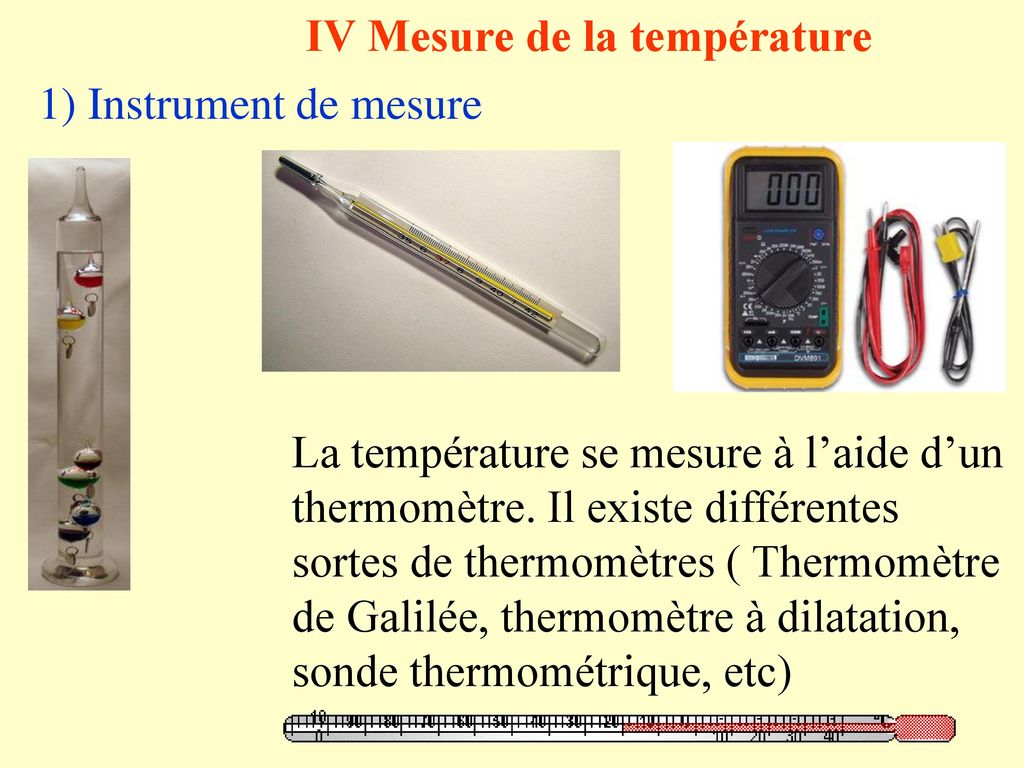 IV Mesure de la température