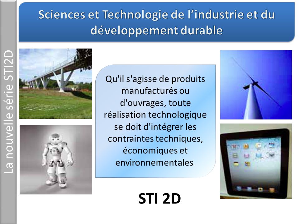 Sciences et Technologie de l’industrie et du développement durable