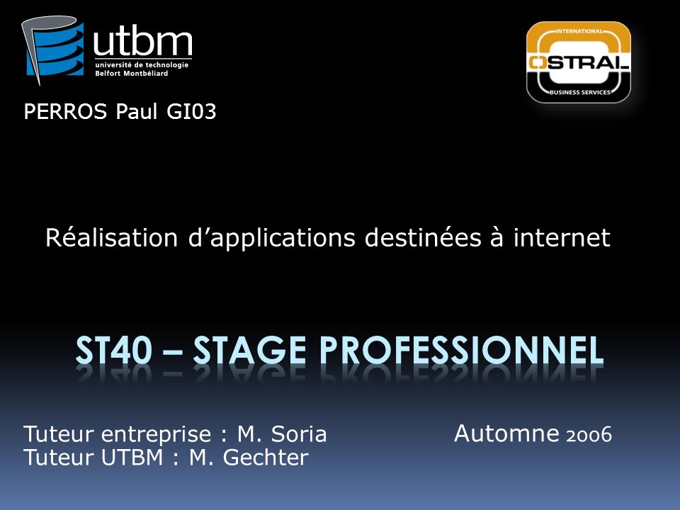ST40 – Stage Professionnel