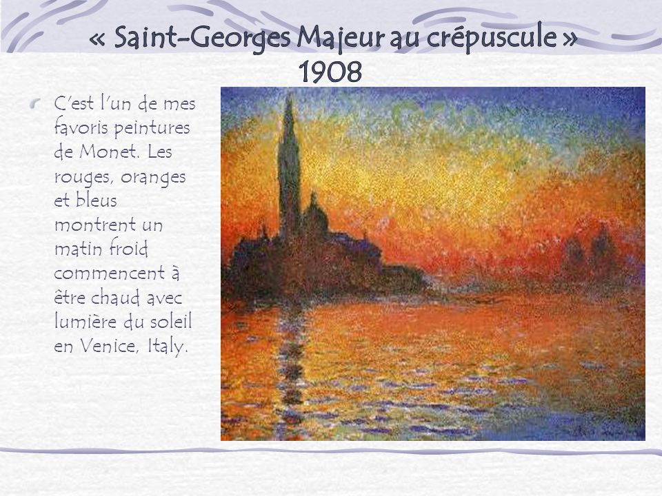 « Saint-Georges Majeur au crépuscule » 1908
