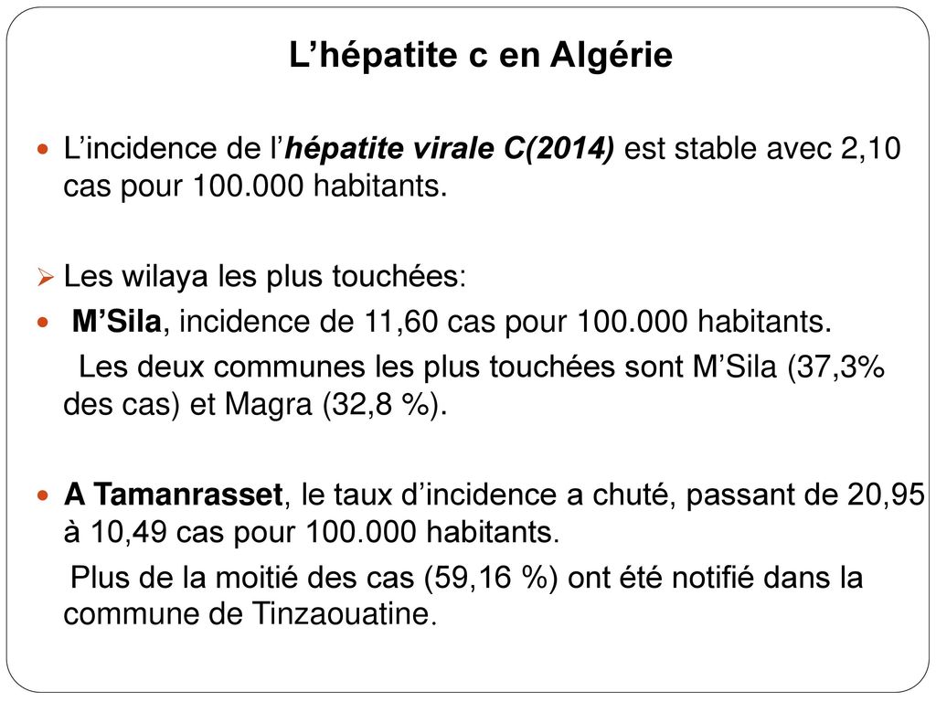L’hépatite c en Algérie