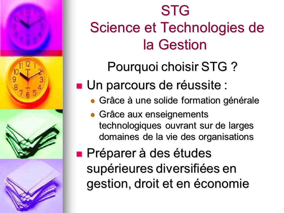 STG Science et Technologies de la Gestion
