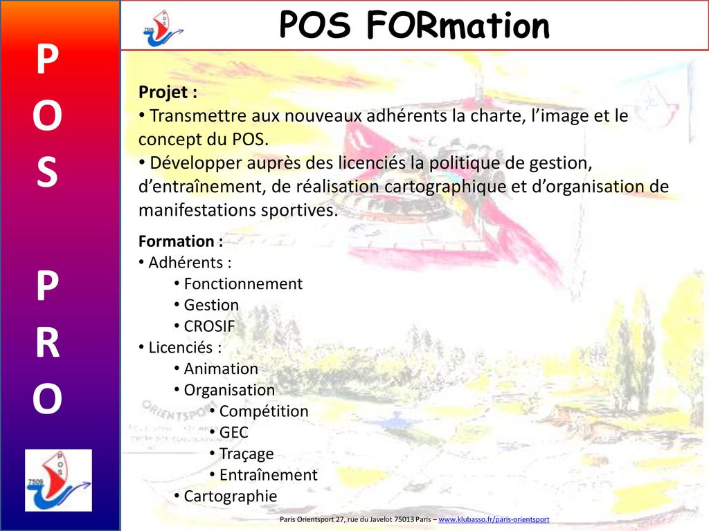 P O S R POS FORmation Projet :