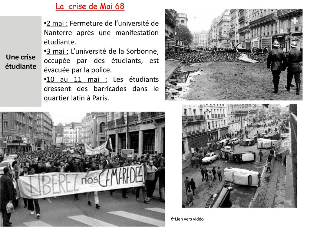 La crise de Mai 68 Une crise étudiante