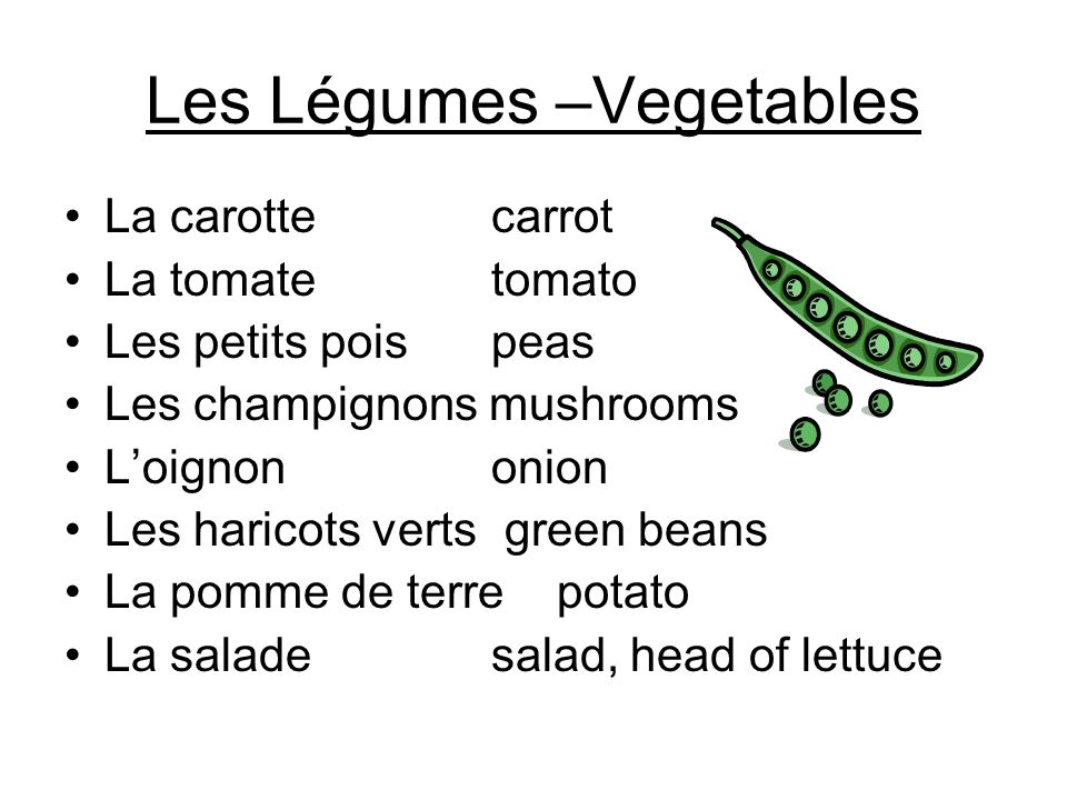 Les Légumes –Vegetables
