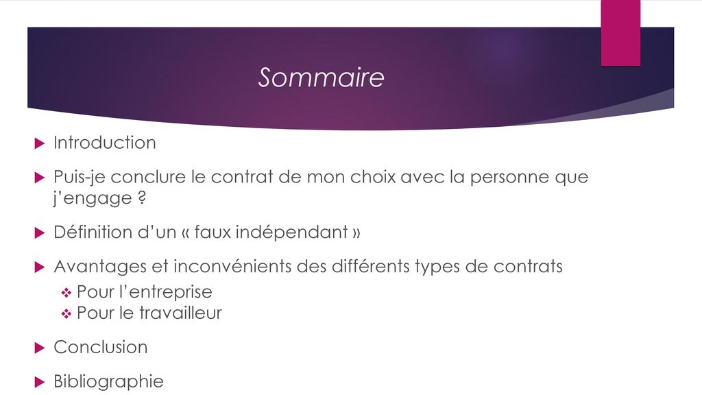 Sommaire Introduction