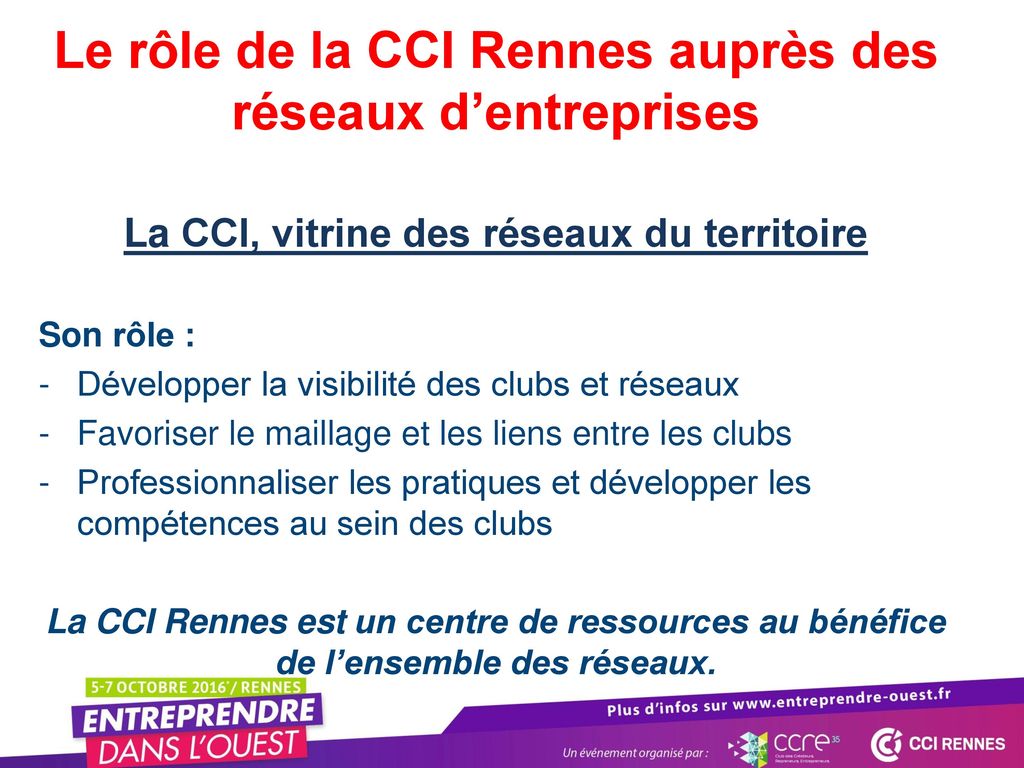 Le rôle de la CCI Rennes auprès des réseaux d’entreprises