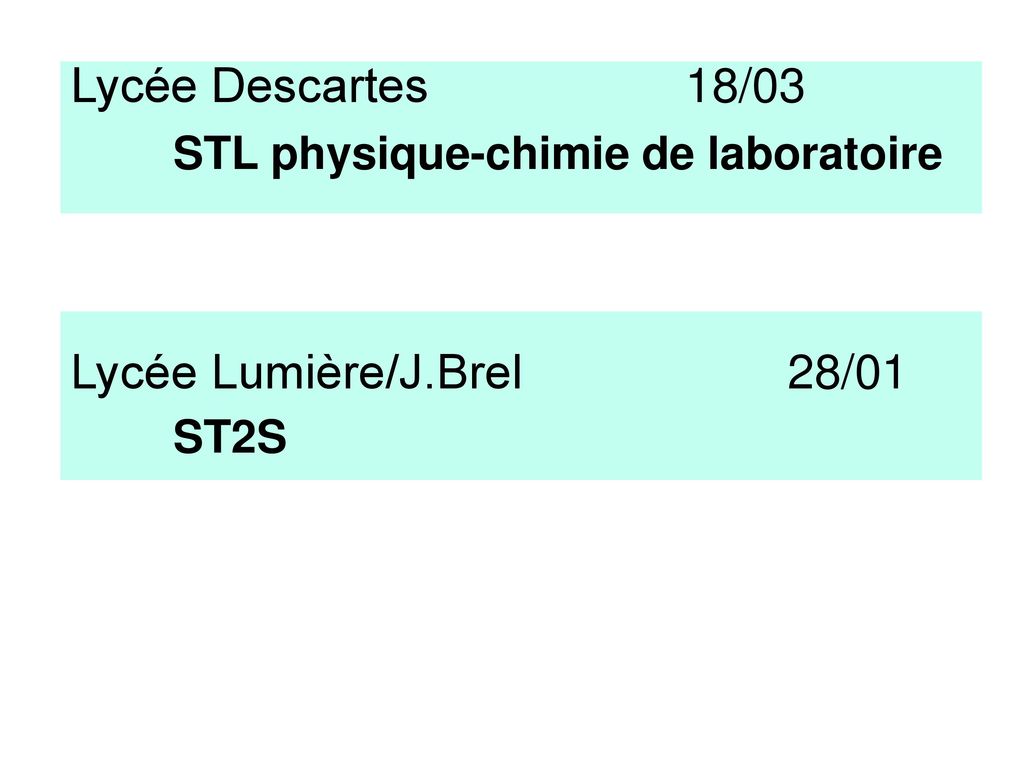 Lycée Lumière/J.Brel 28/01 ST2S