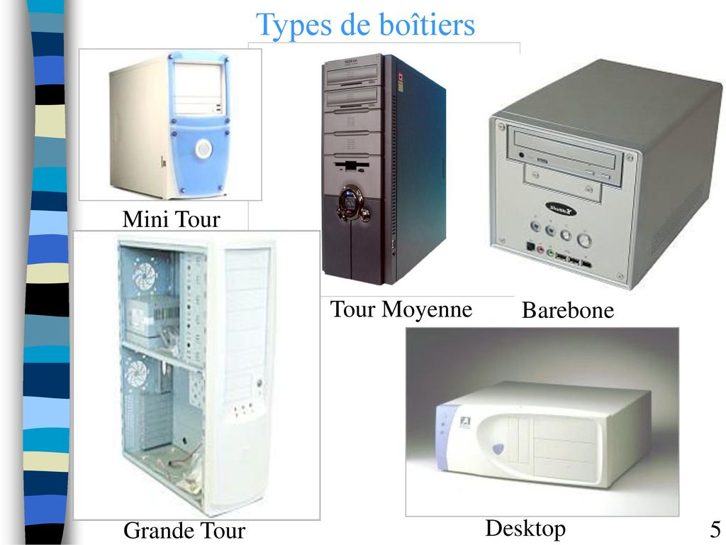 Types de boîtiers Mini Tour Tour Moyenne Barebone Grande Tour Desktop
