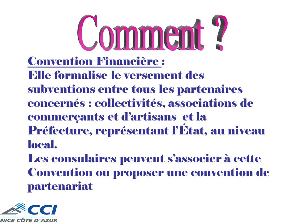 Comment Convention Financière :