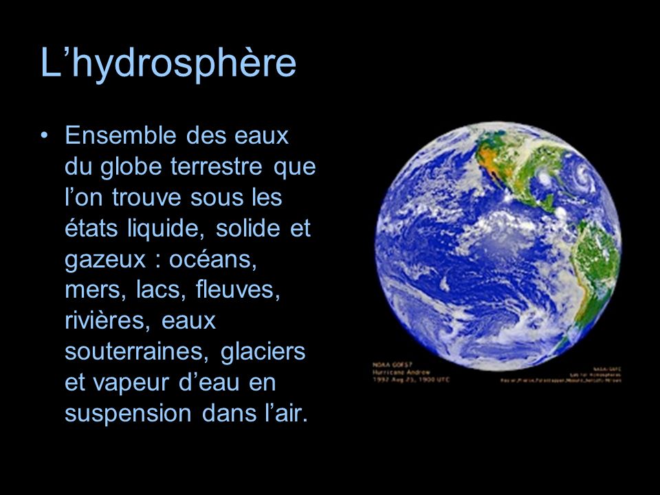 L’hydrosphère