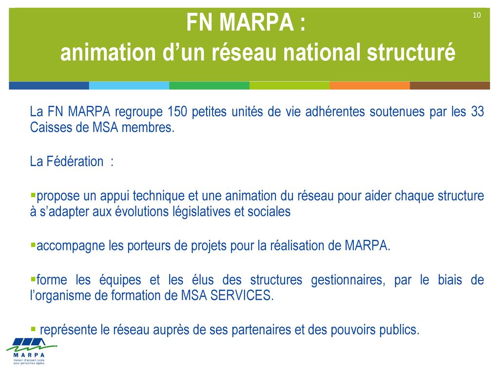 FN MARPA : animation d’un réseau national structuré