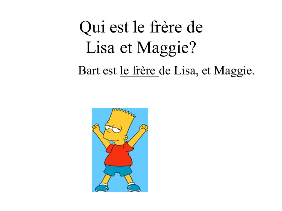 Qui est le frère de Lisa et Maggie