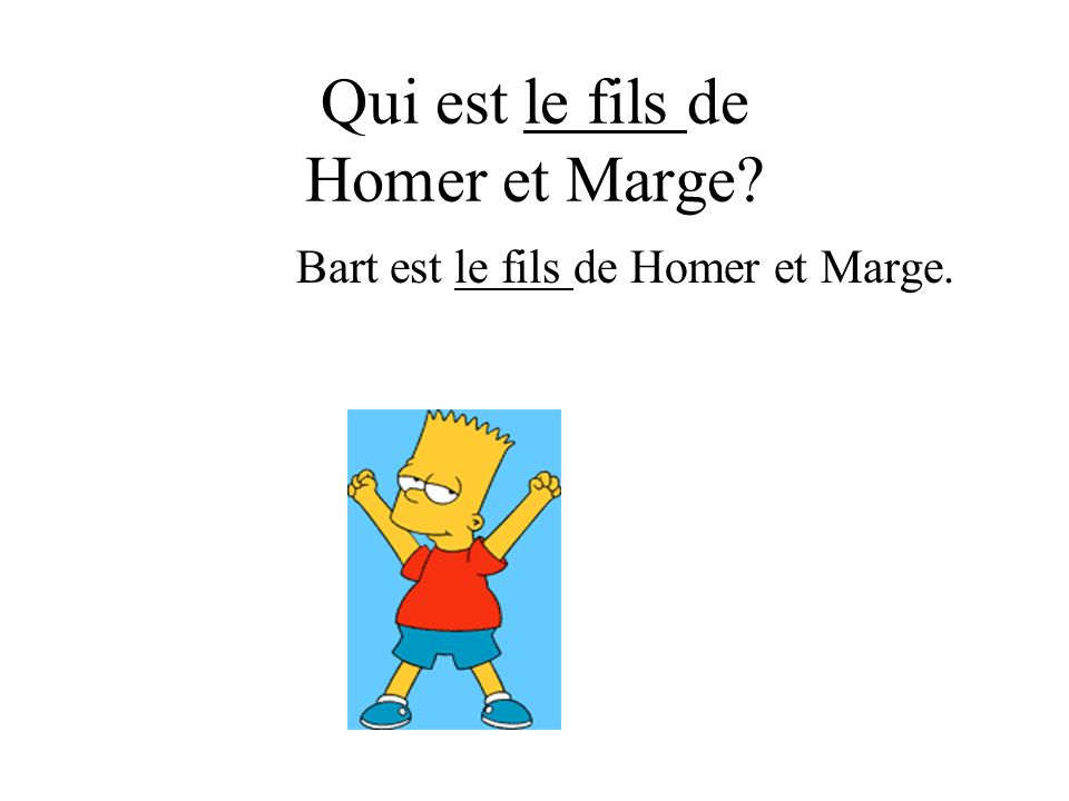 Qui est le fils de Homer et Marge