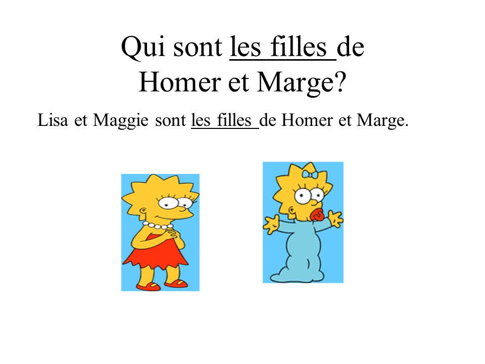 Qui sont les filles de Homer et Marge