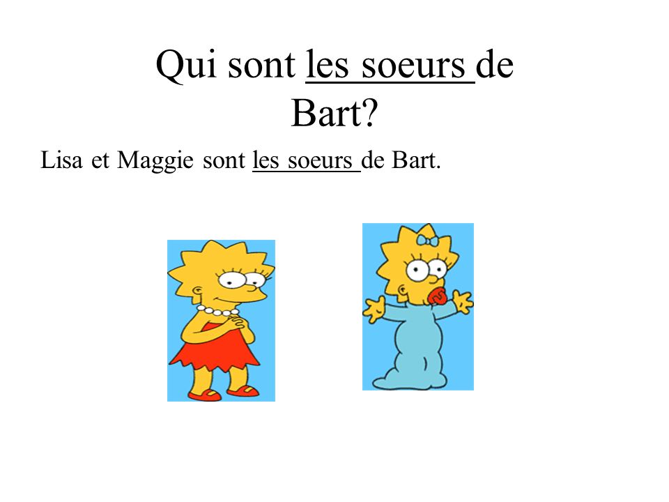 Qui sont les soeurs de Bart