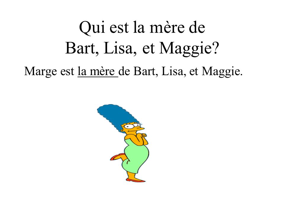Qui est la mère de Bart, Lisa, et Maggie