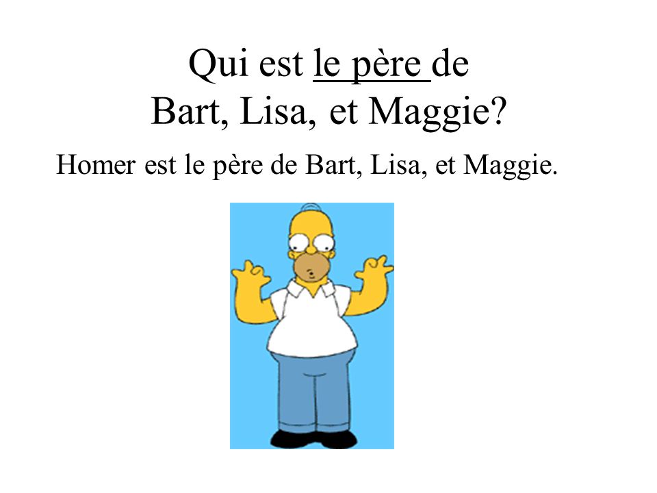 Qui est le père de Bart, Lisa, et Maggie