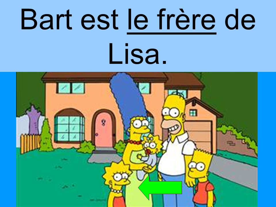 Bart est le frère de Lisa.