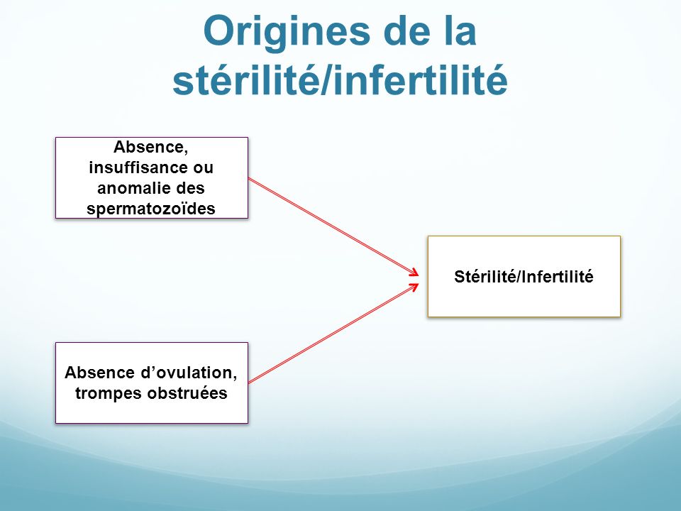 Origines de la stérilité/infertilité