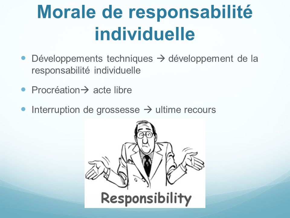 Morale de responsabilité individuelle