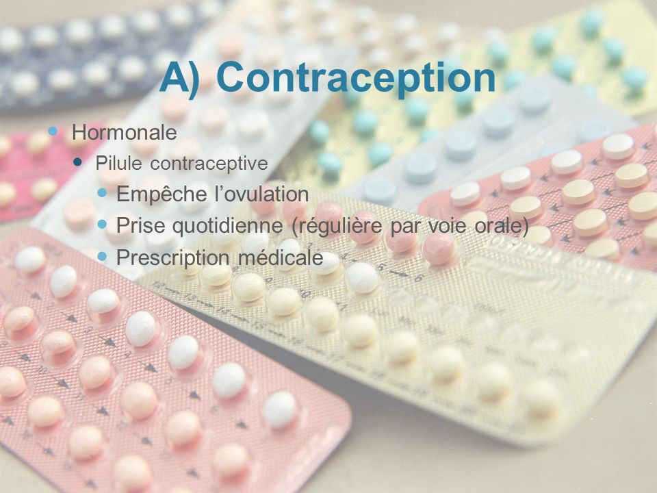 A) Contraception Hormonale Empêche l’ovulation