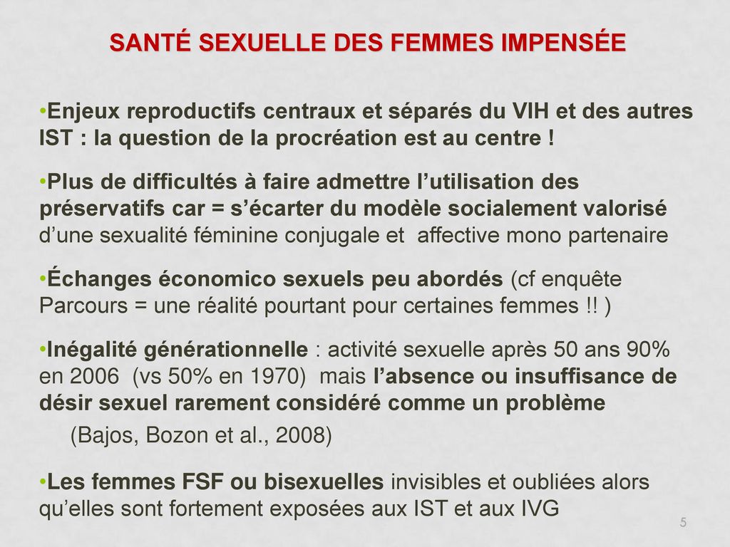 SANTÉ SEXUELLE DES FEMMES IMPENSÉE