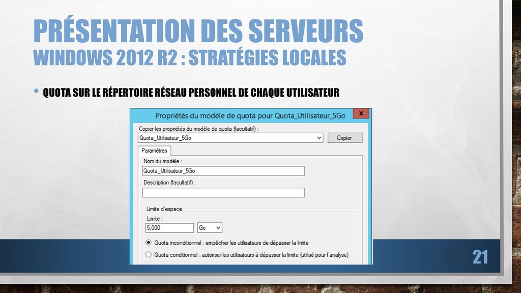 Présentation des serveurs Windows 2012 R2 : stratégies locales