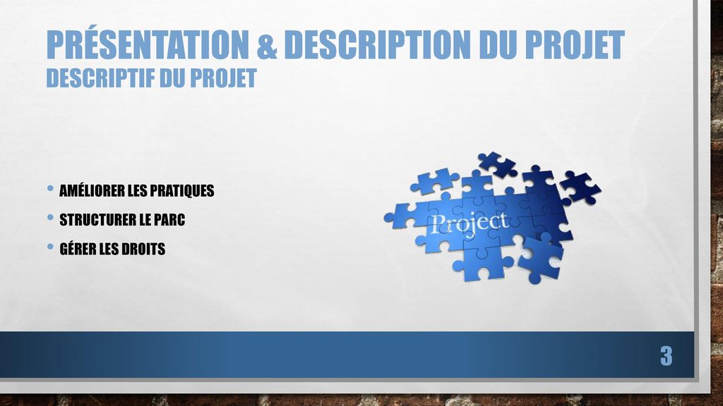 Présentation & description du projet descriptif du projet