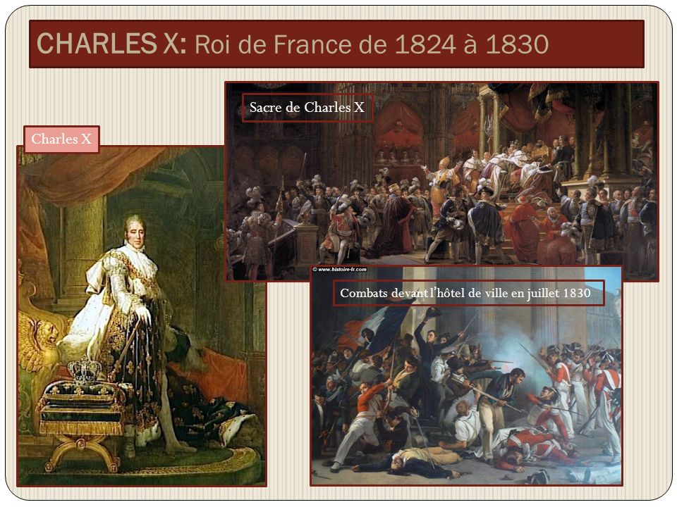 CHARLES X: Roi de France de 1824 à 1830