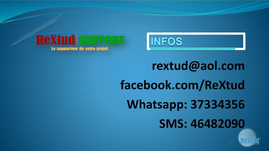 facebook.com/ReXtud Whatsapp: SMS: