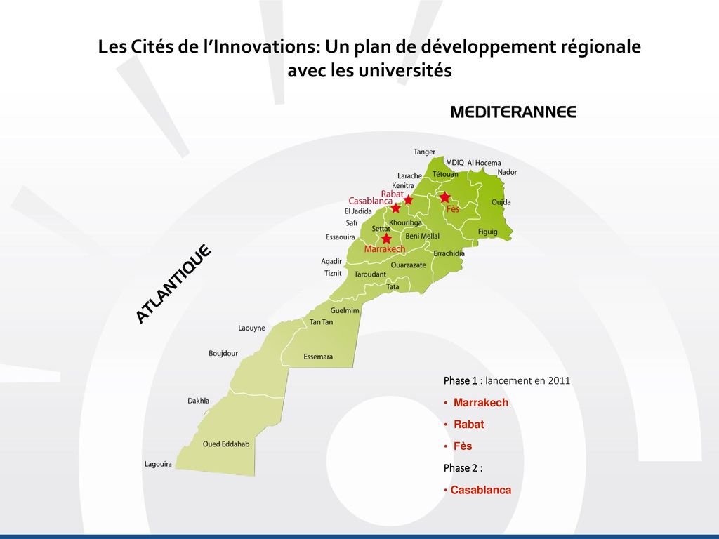Phase 1 : lancement en 2011 Marrakech Rabat Fès Phase 2 : Casablanca