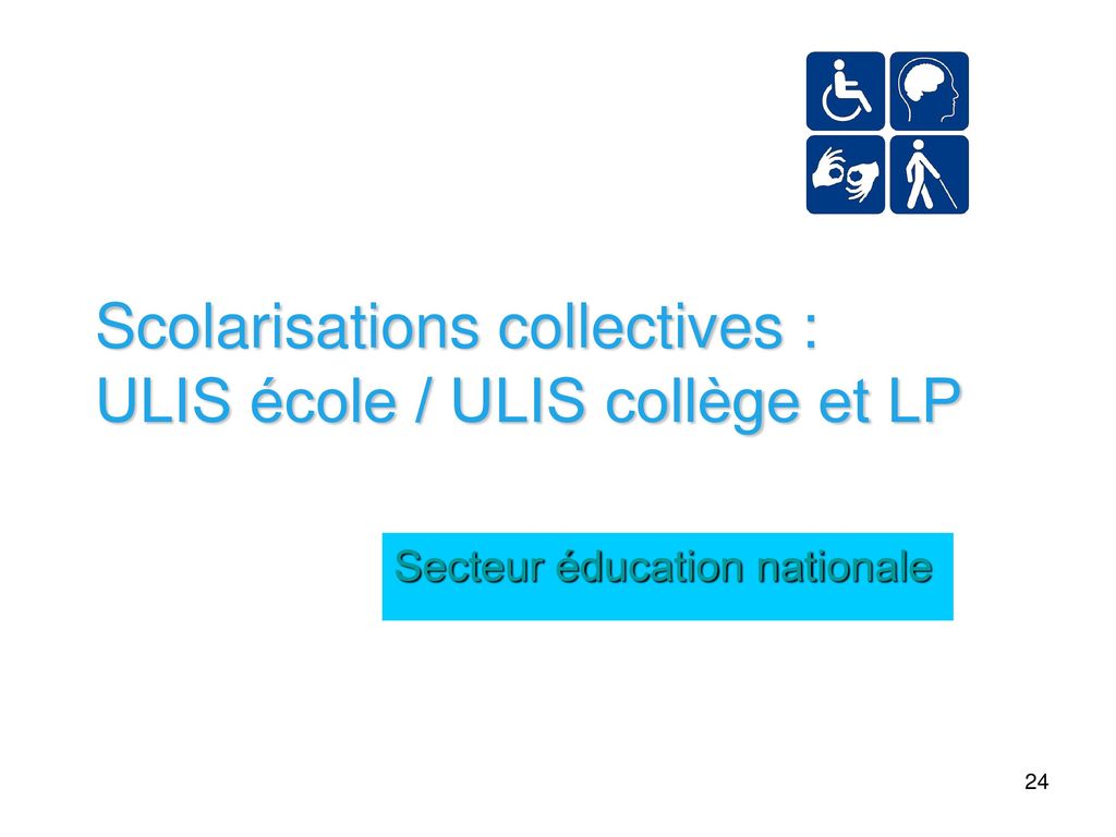 Scolarisations collectives : ULIS école / ULIS collège et LP