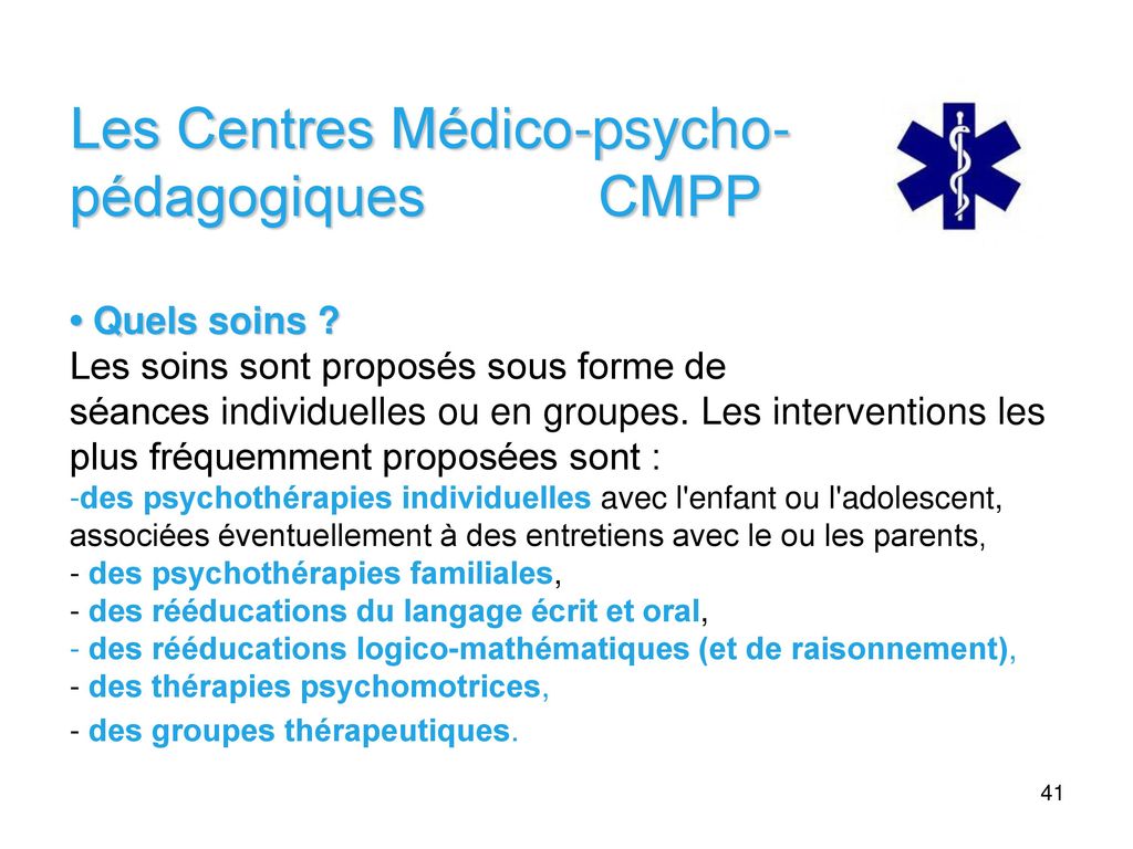 Les Centres Médico-psycho-pédagogiques CMPP