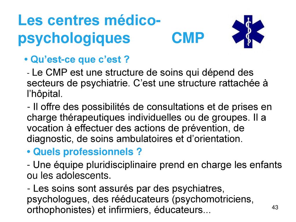 Les Centres Médico-psycho-pédagogiques CMPP