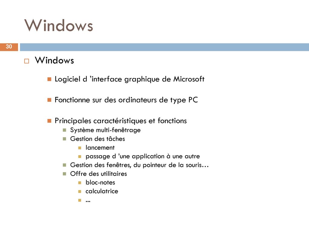 Windows Windows Logiciel d ’interface graphique de Microsoft