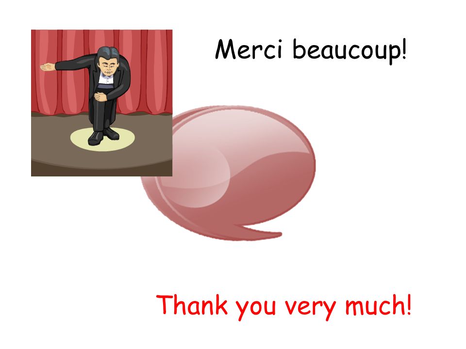 Merci beaucoup! Thank you very much!