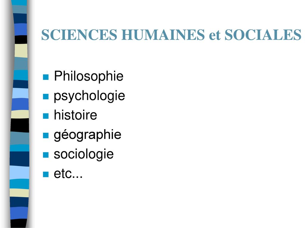 SCIENCES HUMAINES et SOCIALES