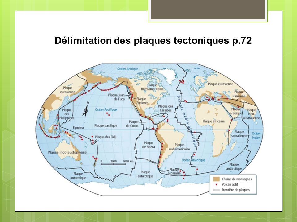 Délimitation des plaques tectoniques p.72