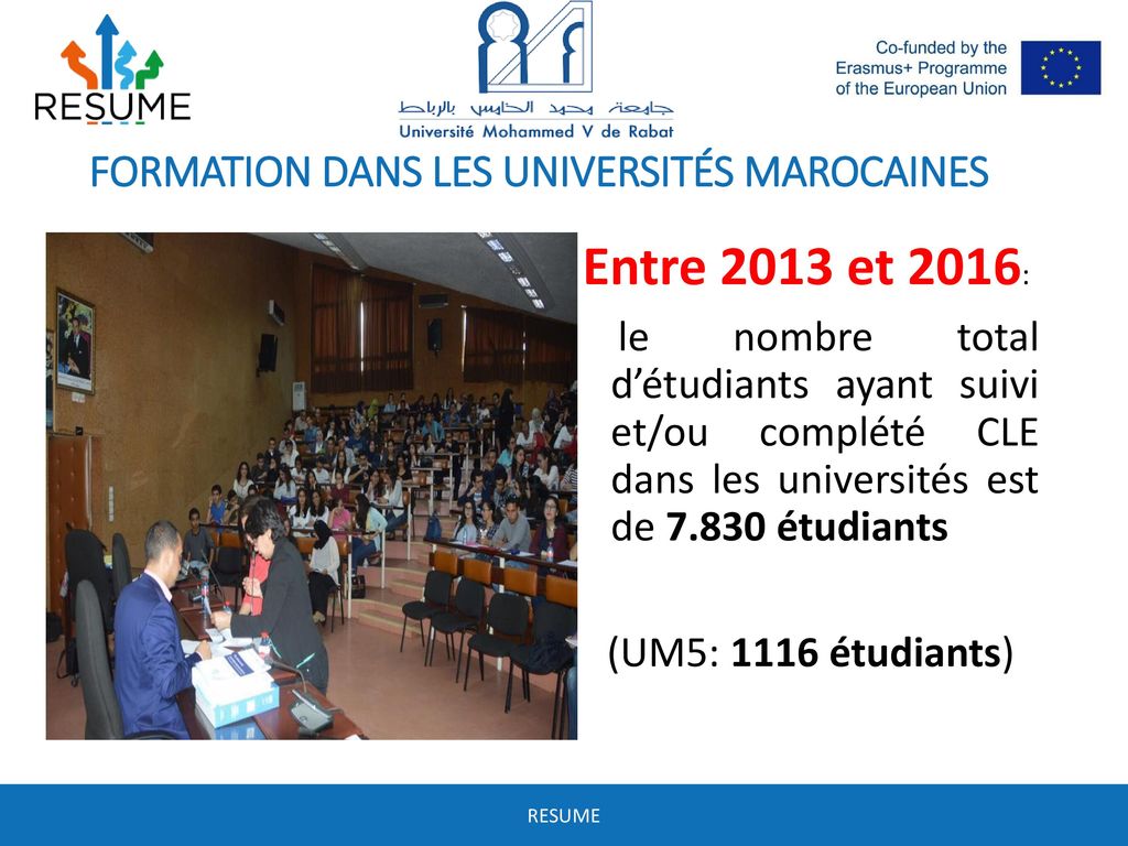Formation dans les universités marocaines